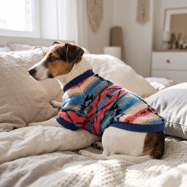 MesaFleece Geometric Dog Sweater - lifestyle 2