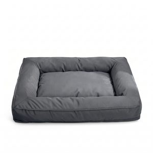 BurrowKeep Orthopaedic Dog Bed Waterproof Surround Bolster - Grey