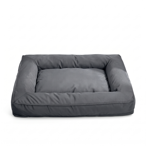 BurrowKeep Orthopaedic Dog Bed Waterproof Surround Bolster - Grey