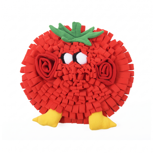 VeggieSniff Dog Snuffle Mat Slow-Feeding Foraging Toy - Tomato