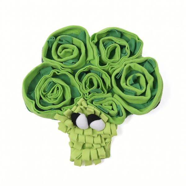 VeggieSniff Dog Snuffle Mat Slow-Feeding Foraging Toy - Broccoli