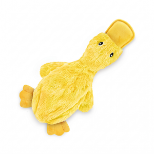 QuackBuddy Squeaky Duck Dog Toy Soft Plush Cuddle Pal - Yellow
