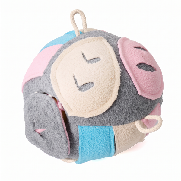 SnuffLeaf Dog Puzzle Toy Treat-Dispensing Snuffle Ball - Pink