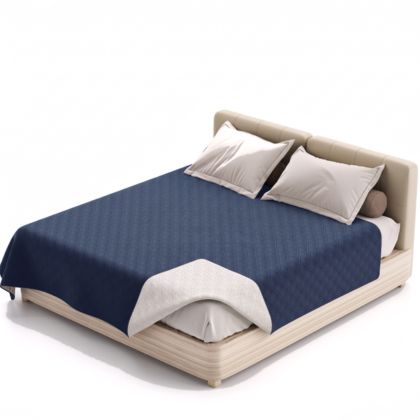 DrySpread Waterproof Pet Blanket TPU-Lined Couch Cover - Dark Blue