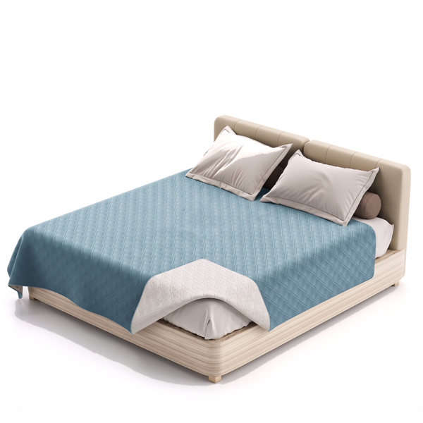 DrySpread Waterproof Pet Blanket TPU-Lined Couch Cover - Light Blue