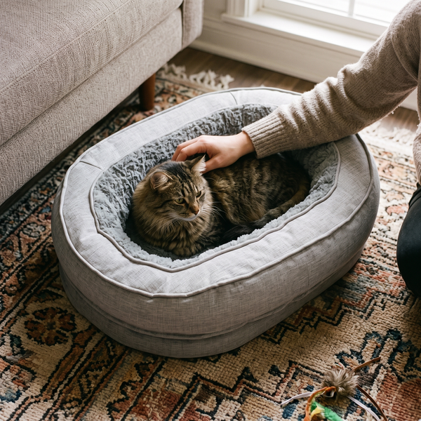 HugRing Fuzzy Grey lifestyle photo