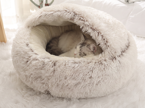 HideawayPod Covered Pet Bed lifestyle photo